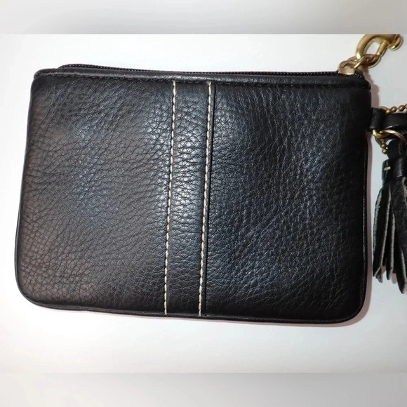 Coach Black Soft Leather Small Wristlet - Picture 6 of 6